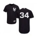 Men's New York Yankees #34 J.A. Happ Navy Blue Alternate Flex Base Authentic Collection Baseball Jersey