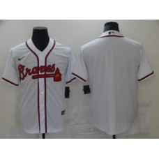 Men's Nike Atlanta Braves Blank White Authentic Stitched Jersey