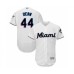 Men's Miami Marlins #50 Jordan Yamamoto Grey Road Flex Base Authentic Collection Baseball Player Stitched Jersey