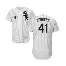 Men's Chicago White Sox #41 Kelvin Herrera White Home Flex Base Authentic Collection Baseball Jersey