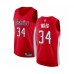 Men's Washington Wizards #34 C.J. Miles Red Swingman Stitched Jersey - Earned Edition