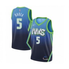 Men's Dallas Mavericks #5 Jose Juan Barea Swingman Blue Basketball Stitched Jersey - 2019 20 City Edition