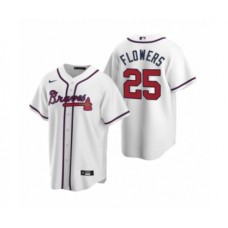 Men's Atlanta Braves #25 Tyler Flowers Nike White 2020 Replica Home Stitched Jersey