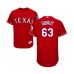 Men's Texas Rangers #63 Ian Gibaut Red Alternate Flex Base Authentic Collection Baseball Player Stitched Jersey