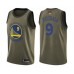 Men's Golden State Warriors #9 Andre Iguodala Swingman Green Salute to Service 2019 Basketball Finals Bound Basketball Jersey