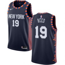 Men's Nike New York Knicks #19 Willis Reed Swingman Navy Blue NBA Jersey - 2018 19 City Edition