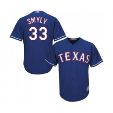 Men's Texas Rangers #33 Drew Smyly Replica Royal Blue Alternate 2 Cool Base Baseball Jersey