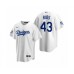 Men's Los Angeles Dodgers #43 Edwin Rios White 2020 World Series Champions Replica Stitched Jersey