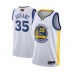 Men's Golden State Warriors #35 Kevin Durant Swingman White 2019 Basketball Finals Bound Basketball Jersey - Association Edition