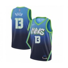 Men's Dallas Mavericks #13 Steve Nash Swingman Blue Basketball Stitched Jersey - 2019 20 City Edition