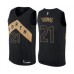 Men's Toronto Raptors #21 Matt Thomas Authentic Black Basketball Stitched Jersey - City Edition