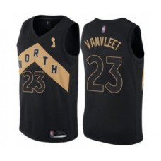 Men's Toronto Raptors #23 Fred VanVleet Swingman Black 2019 Basketball Finals Champions Jersey - City Edition