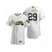 Men's Atlanta Braves #29 John Smoltz Nike White Authentic Golden Edition Stitched Jersey