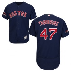 Men's Majestic Boston Red Sox #47 Tyler Thornburg Navy Blue Alternate Flex Base Authentic Collection 2018 World Series Champions MLB Jersey