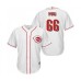 Men's Cincinnati Reds #66 Yasiel Puig Replica White Home Cool Base Baseball Jersey