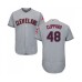 Men's Cleveland Indians #48 Tyler Clippard Grey Road Flex Base Authentic Collection Baseball Jersey