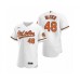 Men's Baltimore Orioles #48 Richard Bleier Nike White Authentic 2020 Home Stitched Jersey