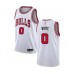 Men's Chicago Bulls #0 Coby White Authentic White Basketball Stitched Jersey - Association Edition