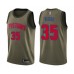 Men's Detroit Pistons #35 Christian Wood Swingman Green Salute to Service Basketball Stitched Jersey