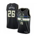 Men's Milwaukee Bucks #26 Kyle Korver Authentic Black Finished Basketball Stitched Jersey - Statement Edition