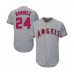 Men's Los Angeles Angels of Anaheim #24 Noe Ramirez Grey Road Flex Base Authentic Collection Baseball Player Stitched Jersey