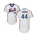 Men's New York Mets #44 Jason Vargas White Alternate Flex Base Authentic Collection Baseball Jersey