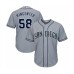 Men's San Diego Padres #58 Trey Wingenter Authentic Grey Road Cool Base Baseball Player Stitched Jersey