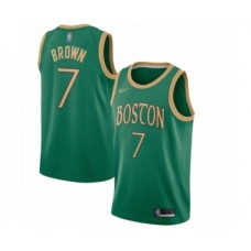 Men's Boston Celtics #7 Jaylen Brown Swingman Green Basketball Stitched Jersey - 2019 20 City Edition