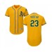 Men's Oakland Athletics #23 Jurickson Profar Gold Alternate Flex Base Authentic Collection Baseball Jersey