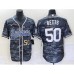 Men's Los Angeles Dodgers #50 Mookie Betts Number Gray Camo Cool Base Stitched Baseball Jersey