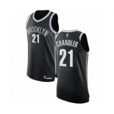 Men's Brooklyn Nets #21 Wilson Chandler Authentic Black Basketball Jersey - Icon Edition