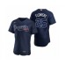 Men's Atlanta Braves #25 Tyler Flowers Nike Navy Authentic 2020 Alternate Stitched Jersey