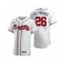 Men's Atlanta Braves #26 Mike Foltynewicz Nike White 2020 Authentic Stitched Jersey