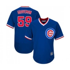 Men's Chicago Cubs #59 Kendall Graveman Royal Blue Cooperstown Flexbase Authentic Collection Baseball Jersey