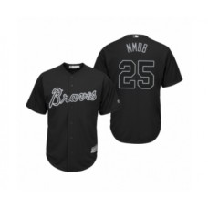 Men's Atlanta Braves #25 Tyler Flowers Mmbb Black 2019 Players Weekend Replica Stitched Jersey