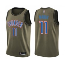 Men's Oklahoma City Thunder #11 Abdel Nader Swingman Green Salute to Service Basketball Stitched Jersey