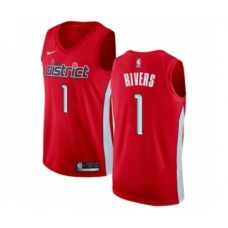 Men's Nike Washington Wizards #1 Austin Rivers Red Swingman Jersey - Earned Edition