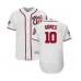 Men's Washington Nationals #10 Yan Gomes White Home Flex Base Authentic Collection 2019 World Series Champions Baseball Stitched Jersey