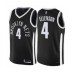 Men's Brooklyn Nets #4 Henry Ellenson Authentic Black Basketball Jersey - City Edition