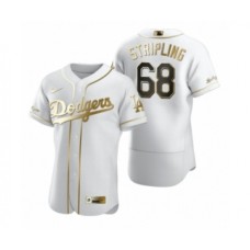 Men's Los Angeles Dodgers #68 Ross Stripling Nike White Authentic Golden Edition Stitched Jersey