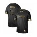 Men's Atlanta Braves #19 R.A. Dickey Authentic Black Gold Fashion Baseball Stitched Jersey