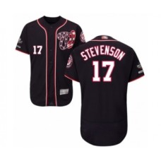 Men's Washington Nationals #17 Andrew Stevenson Navy Blue Alternate Flex Base Authentic Collection 2019 World Series Champions Baseball Stitched Jersey