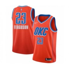 Men's Oklahoma City Thunder #23 Terrance Ferguson Authentic Orange Finished Basketball Stitched Jersey - Statement Edition