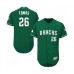 Men's Arizona Diamondbacks #26 Yasmany Tomas Green Celtic Flexbase Authentic Collection Baseball Jersey