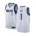 Men's Dallas Mavericks #1 Courtney Lee Authentic White Basketball Jersey - Association Edition