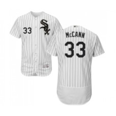 Men's Chicago White Sox #33 James McCann White Home Flex Base Authentic Collection Baseball Jersey