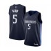 Men's Dallas Mavericks #5 Jason Kidd Authentic Navy Finished Basketball Stitched Jersey - Statement Edition