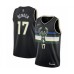 Men's Milwaukee Bucks #17 Dragan Bender Authentic Black Finished Basketball Stitched Jersey - Statement Edition