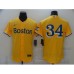 Men's Boston Red Sox #34 David Ortiz Nike Gold-Light Blue 2021 City Connect Stitched Jersey