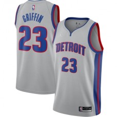 Men's Detroit Pistons #23 Blake Griffin Jordan Brand Silver 2020-21 Swingman Stitched Jersey